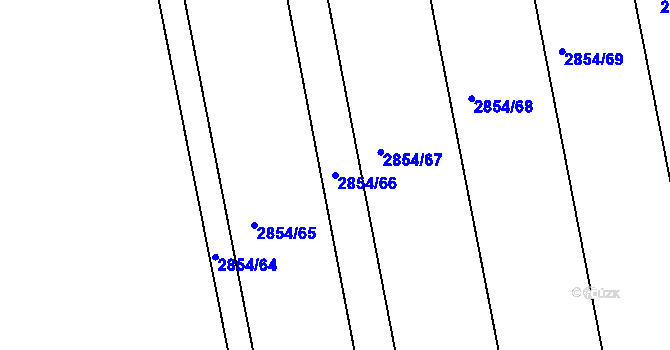 Parcela st. 2854/66 v KÚ Valtice, Katastrální mapa