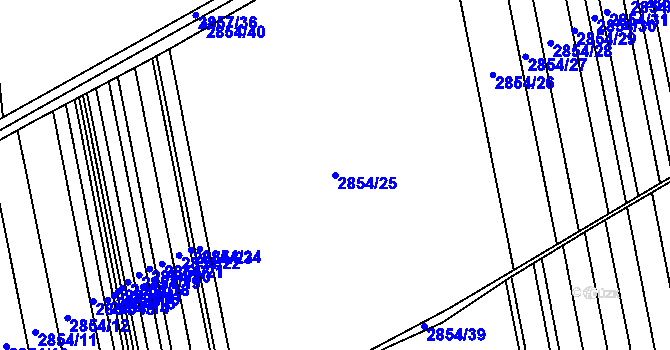 Parcela st. 2854/25 v KÚ Valtice, Katastrální mapa