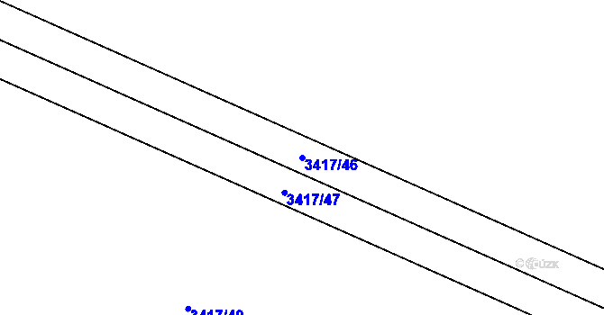 Parcela st. 3417/46 v KÚ Valtice, Katastrální mapa