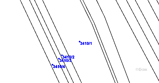 Parcela st. 3410/1 v KÚ Valtice, Katastrální mapa