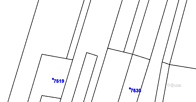 Parcela st. 7623 v KÚ Křídlůvky, Katastrální mapa
