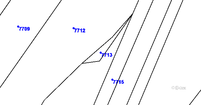 Parcela st. 7713 v KÚ Křídlůvky, Katastrální mapa