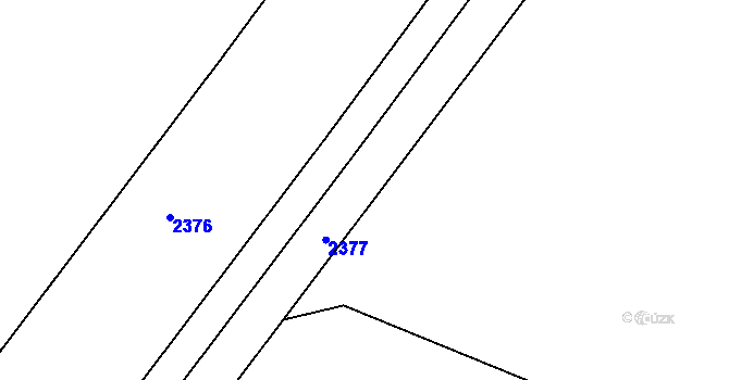Parcela st. 2096 v KÚ Valtrovice, Katastrální mapa