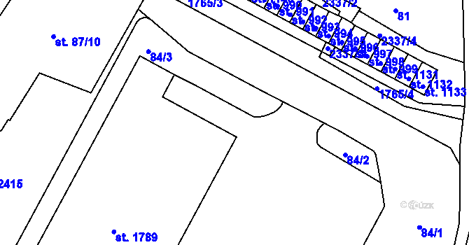 Parcela st. 941 v KÚ Vamberk, Katastrální mapa