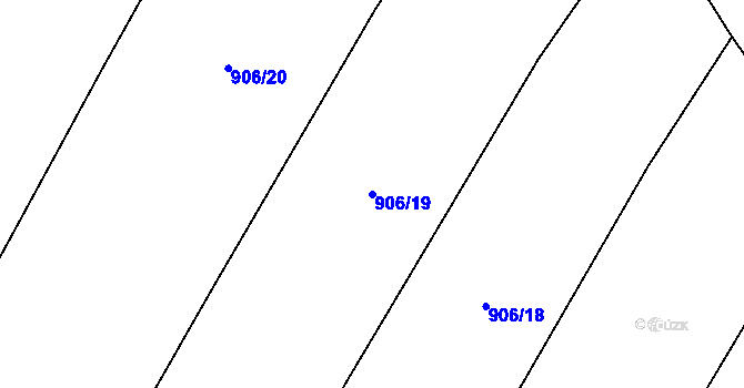 Parcela st. 906/19 v KÚ Vanov, Katastrální mapa