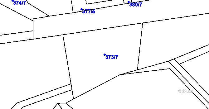 Parcela st. 373/7 v KÚ Vanov, Katastrální mapa
