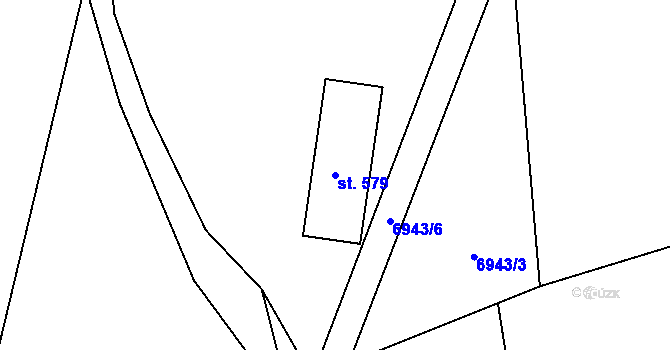 Parcela st. 579 v KÚ Vápenice u Starého Hrozenkova, Katastrální mapa
