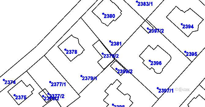 Parcela st. 2379/2 v KÚ Varnsdorf, Katastrální mapa