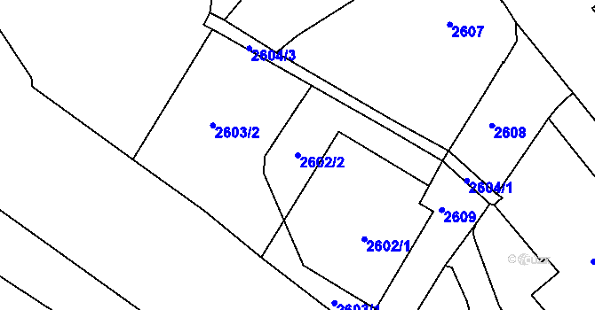 Parcela st. 2602/2 v KÚ Varnsdorf, Katastrální mapa
