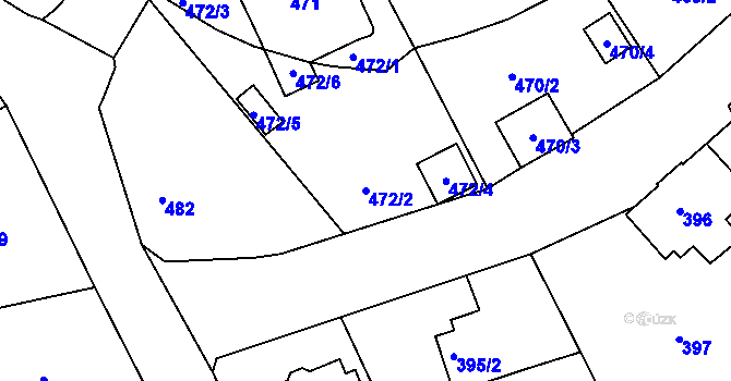 Parcela st. 472/2 v KÚ Varnsdorf, Katastrální mapa