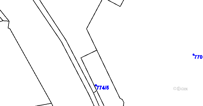 Parcela st. 774/4 v KÚ Varnsdorf, Katastrální mapa