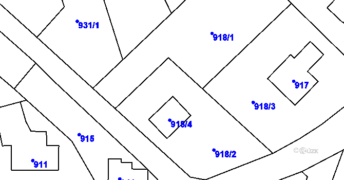 Parcela st. 918 v KÚ Varnsdorf, Katastrální mapa