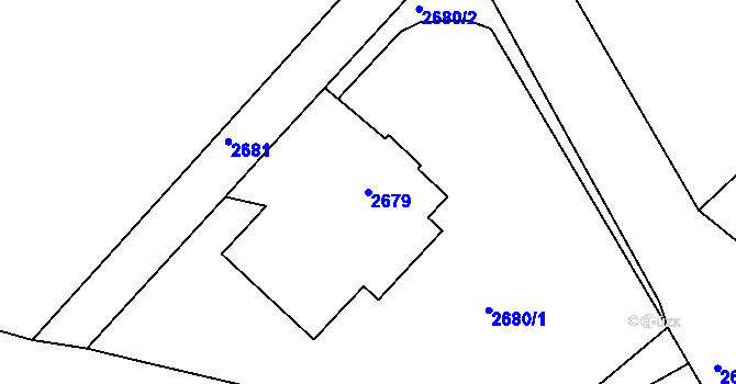 Parcela st. 2679 v KÚ Varnsdorf, Katastrální mapa