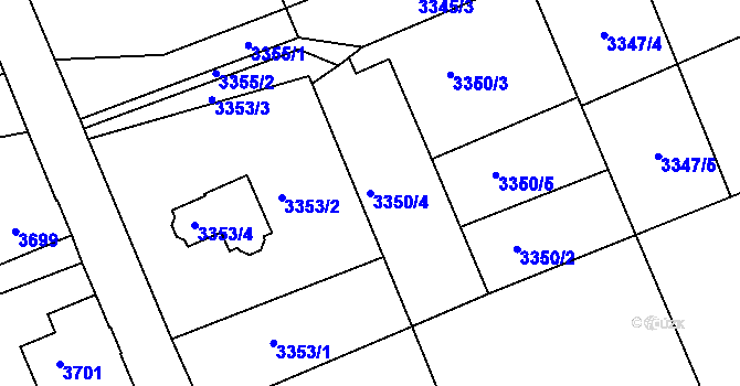 Parcela st. 3350/4 v KÚ Varnsdorf, Katastrální mapa