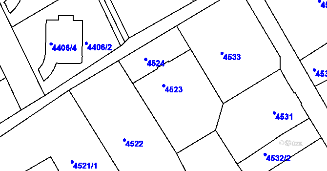Parcela st. 4523 v KÚ Varnsdorf, Katastrální mapa
