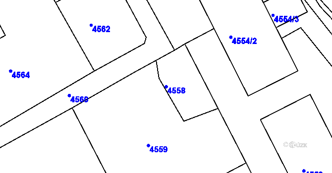 Parcela st. 4558 v KÚ Varnsdorf, Katastrální mapa