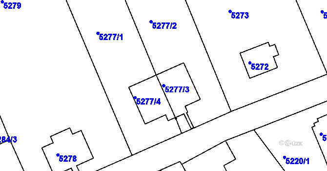 Parcela st. 5277/3 v KÚ Varnsdorf, Katastrální mapa