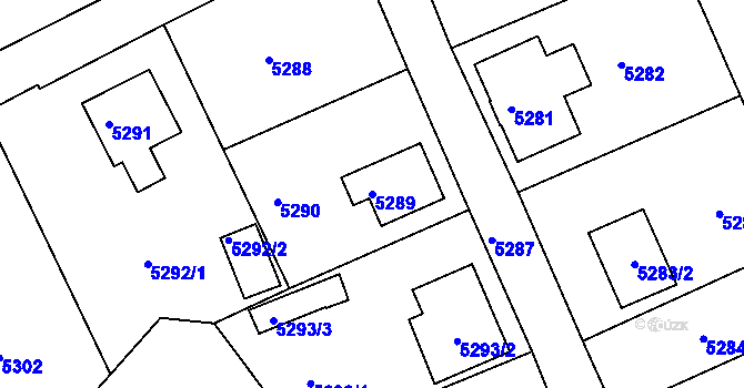 Parcela st. 5289 v KÚ Varnsdorf, Katastrální mapa