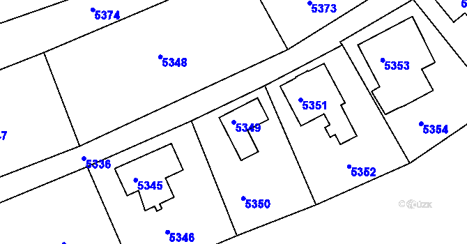Parcela st. 5349 v KÚ Varnsdorf, Katastrální mapa