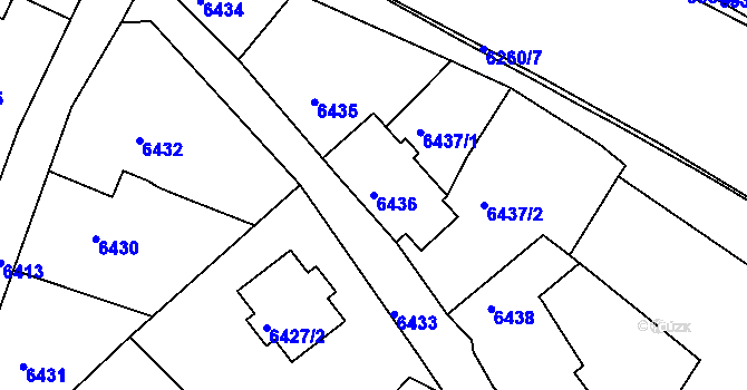 Parcela st. 6436 v KÚ Varnsdorf, Katastrální mapa