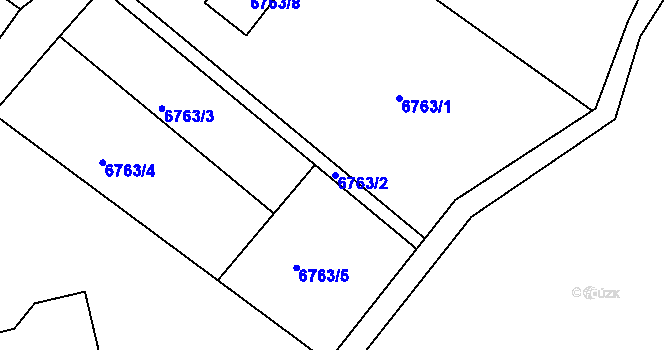 Parcela st. 6763/2 v KÚ Varnsdorf, Katastrální mapa