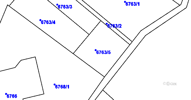 Parcela st. 6763/5 v KÚ Varnsdorf, Katastrální mapa