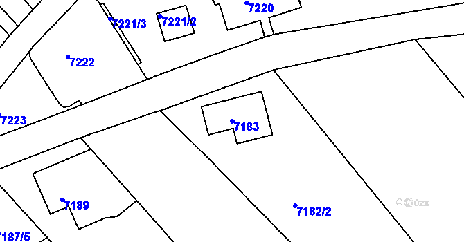 Parcela st. 7183 v KÚ Varnsdorf, Katastrální mapa