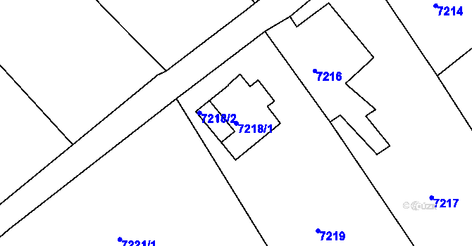 Parcela st. 7218/1 v KÚ Varnsdorf, Katastrální mapa