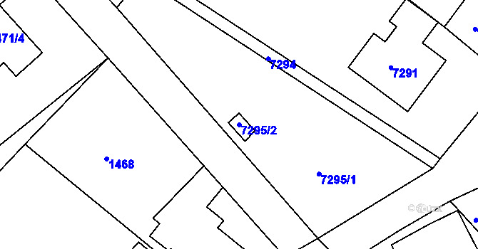 Parcela st. 7295/2 v KÚ Varnsdorf, Katastrální mapa