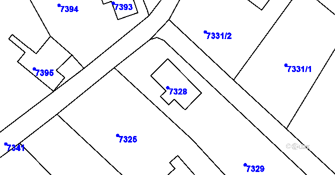 Parcela st. 7328 v KÚ Varnsdorf, Katastrální mapa