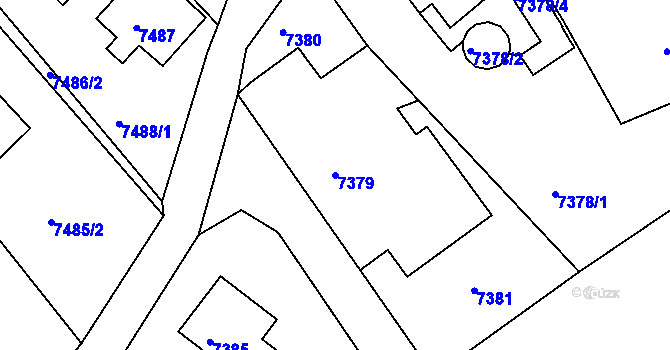 Parcela st. 7379 v KÚ Varnsdorf, Katastrální mapa