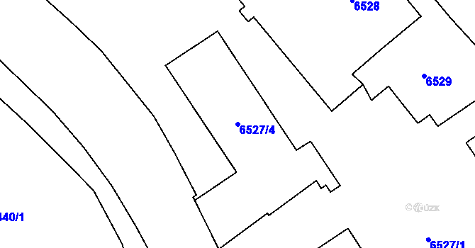 Parcela st. 6527/4 v KÚ Varnsdorf, Katastrální mapa