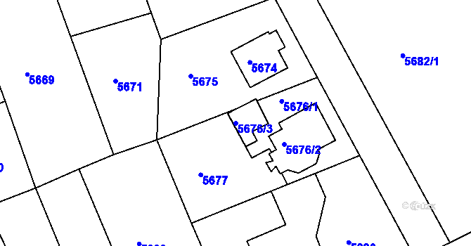 Parcela st. 5676/3 v KÚ Varnsdorf, Katastrální mapa