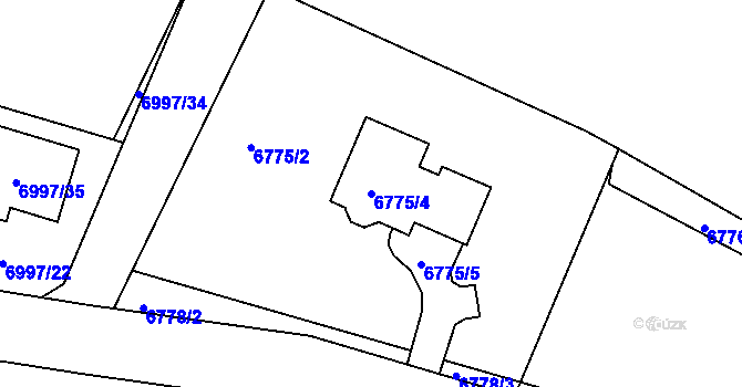 Parcela st. 6775/4 v KÚ Varnsdorf, Katastrální mapa