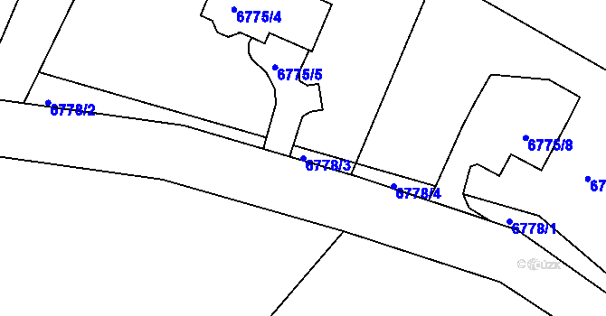 Parcela st. 6778/3 v KÚ Varnsdorf, Katastrální mapa