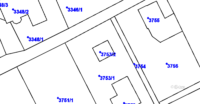 Parcela st. 3753/2 v KÚ Varnsdorf, Katastrální mapa
