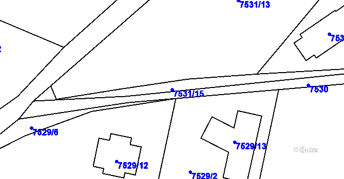 Parcela st. 7531/15 v KÚ Varnsdorf, Katastrální mapa