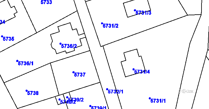 Parcela st. 5731/6 v KÚ Varnsdorf, Katastrální mapa