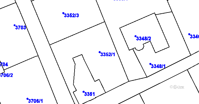 Parcela st. 3352/1 v KÚ Varnsdorf, Katastrální mapa