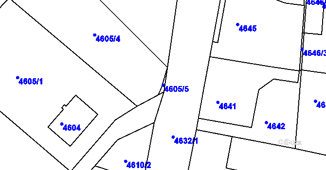 Parcela st. 4605/5 v KÚ Varnsdorf, Katastrální mapa