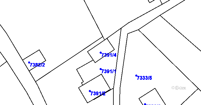 Parcela st. 7391/4 v KÚ Varnsdorf, Katastrální mapa