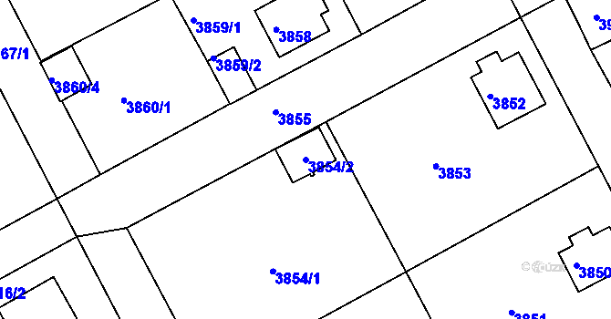 Parcela st. 3854/2 v KÚ Varnsdorf, Katastrální mapa
