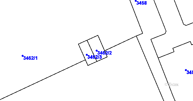 Parcela st. 3462/2 v KÚ Varnsdorf, Katastrální mapa