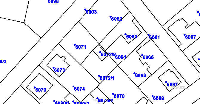 Parcela st. 6072/2 v KÚ Varnsdorf, Katastrální mapa