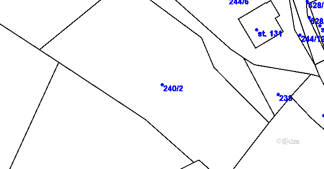 Parcela st. 240/2 v KÚ Vatín, Katastrální mapa