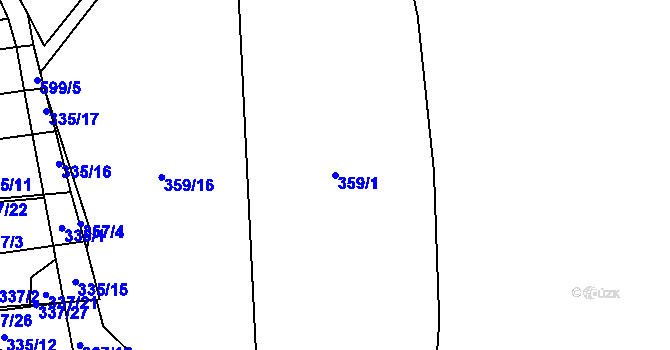 Parcela st. 359/1 v KÚ Vatín, Katastrální mapa