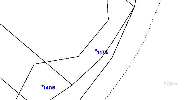 Parcela st. 147/5 v KÚ Držkovice, Katastrální mapa