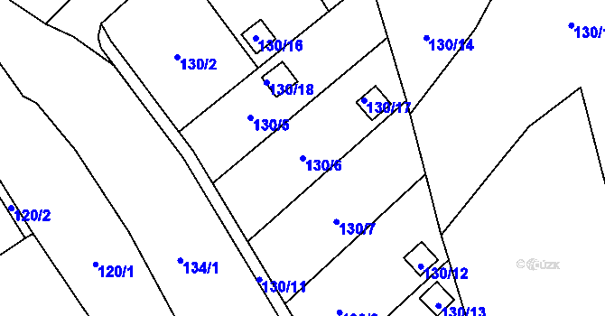 Parcela st. 130/6 v KÚ Palhanec, Katastrální mapa