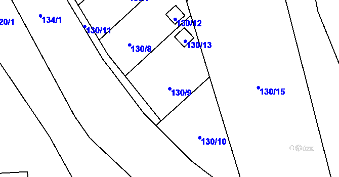 Parcela st. 130/9 v KÚ Palhanec, Katastrální mapa