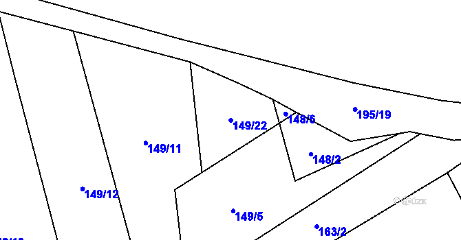 Parcela st. 149/22 v KÚ Palhanec, Katastrální mapa